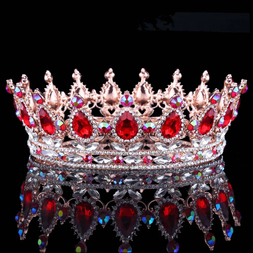 Vintage Baroque Red Crystal Big Tiaras and Crowns Bridal Wedding Hair Jewelry Ornament Queen King Wedding Jewelry Accessories
Vintage Baroque Red Crystal Big Tiaras and Crowns Bridal Wedding Hair Jewelry Ornament Queen King Wedding Jewelry Accessories