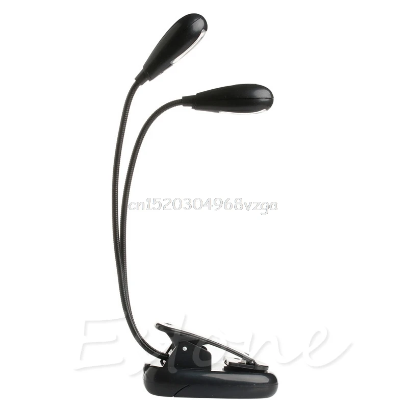 Flexible 2 Dual Arms Clip On 4 LED Light Lamp for Book Reading Tablet Lamp #H028#
Flexible 2 Dual Arms Clip On 4 LED Light Lamp for Book Reading Tablet Lamp #H028#