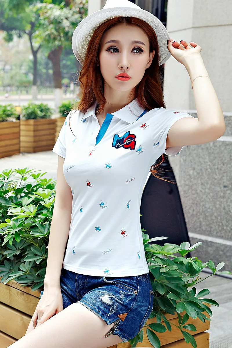 High Quality sweet Womens Ladies femmes Cotton polo shirts short sleeve polo raph femme cheval damen polo hemd summer top camisa
High Quality sweet Womens Ladies femmes Cotton polo shirts short sleeve polo raph femme cheval damen polo hemd summer top camisa