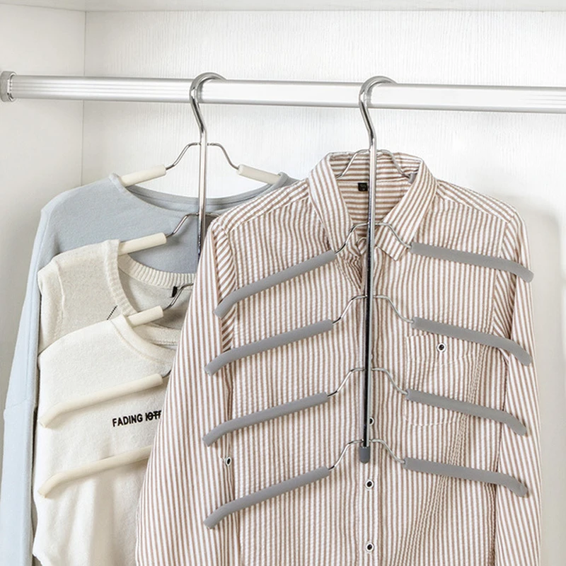 Stainless Steel Clothing Storage Racks Multilayer Fish Bone Shape Metal Clothes Hanger Hook Holder Wardrobe Laundry Drying Rack
Stainless Steel Clothing Storage Racks Multilayer Fish Bone Shape Metal Clothes Hanger Hook Holder Wardrobe Laundry Drying Rack
