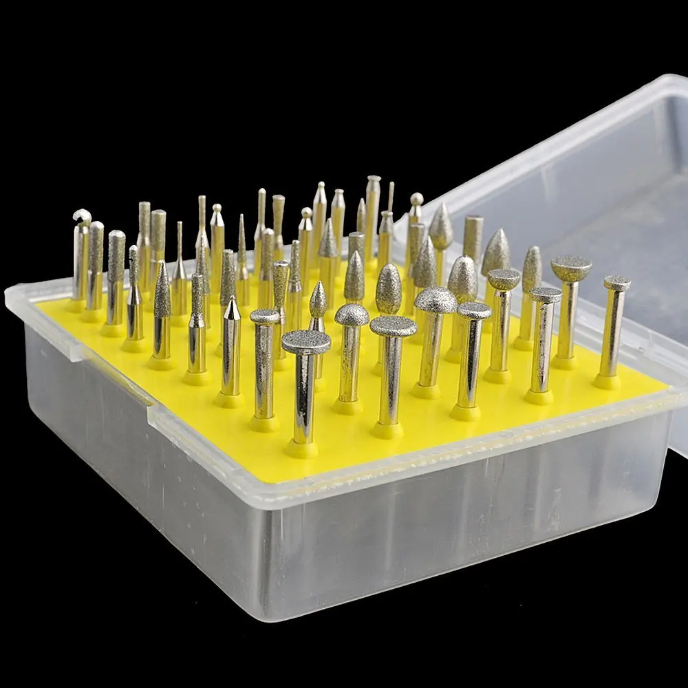 50 pcs 1/8'' Shank Diamond tipped coated grinding rotary head Fits Dremel Rotary Tool, GRIT 150
50 pcs 1/8'' Shank Diamond tipped coated grinding rotary head Fits Dremel Rotary Tool, GRIT 150