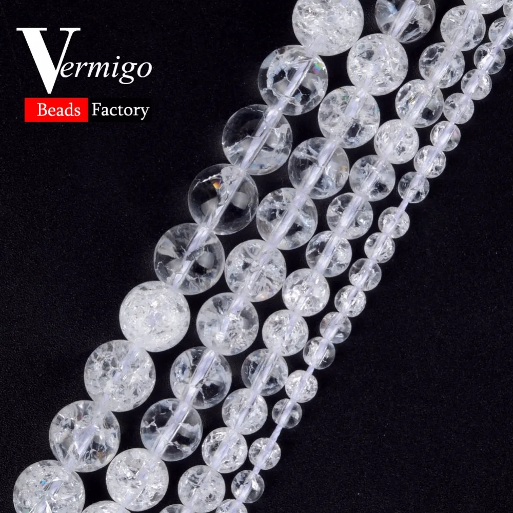 Wholesale White Cracked Clear Quartz Crystal Beads Natural Stone Round Loose Beads For Jewelry Making Diy 4 -10mm Pick Size
Wholesale White Cracked Clear Quartz Crystal Beads Natural Stone Round Loose Beads For Jewelry Making Diy 4 -10mm Pick Size