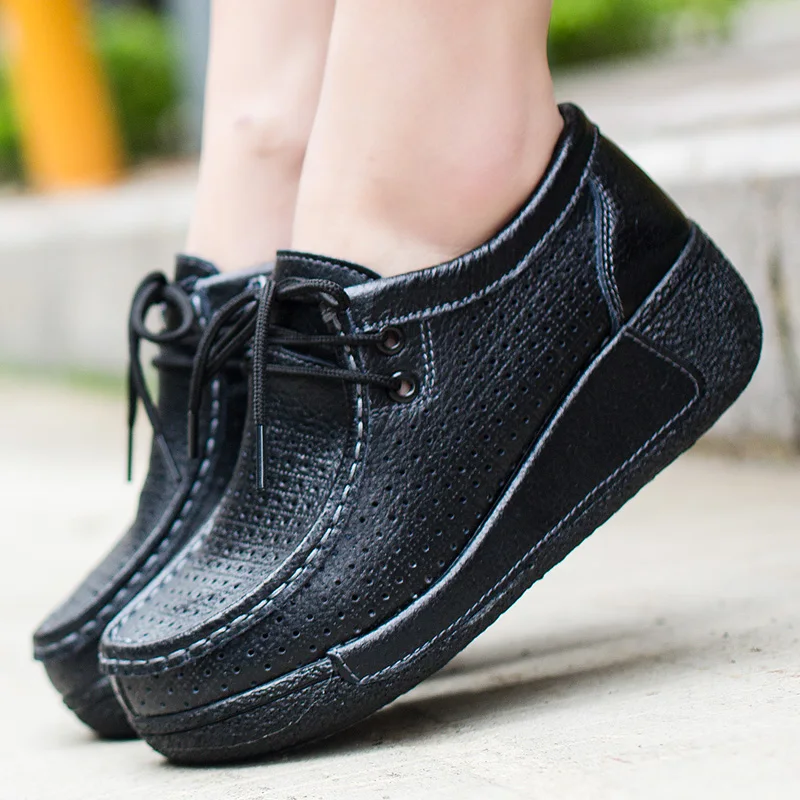 BeckyWalk 2021 Spring Women Genuine Leather Shoes Women Platform Sneakers Cutouts Summer Lace Up Moccasins Shoes Woman WSH2732
BeckyWalk 2021 Spring Women Genuine Leather Shoes Women Platform Sneakers Cutouts Summer Lace Up Moccasins Shoes Woman WSH2732