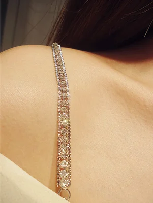 Women Intimate Bra Accessories Decorative Shiny Beaded Rhinestone Bra Straps Replacement Underwear Belt
Women Intimate Bra Accessories Decorative Shiny Beaded Rhinestone Bra Straps Replacement Underwear Belt