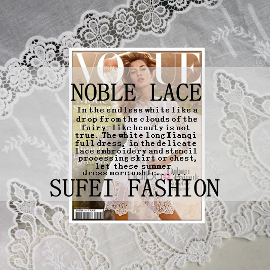 130cm wide white cotton water soluble cutout embroidery fabric flower bilateral lace material
130cm wide white cotton water soluble cutout embroidery fabric flower bilateral lace material