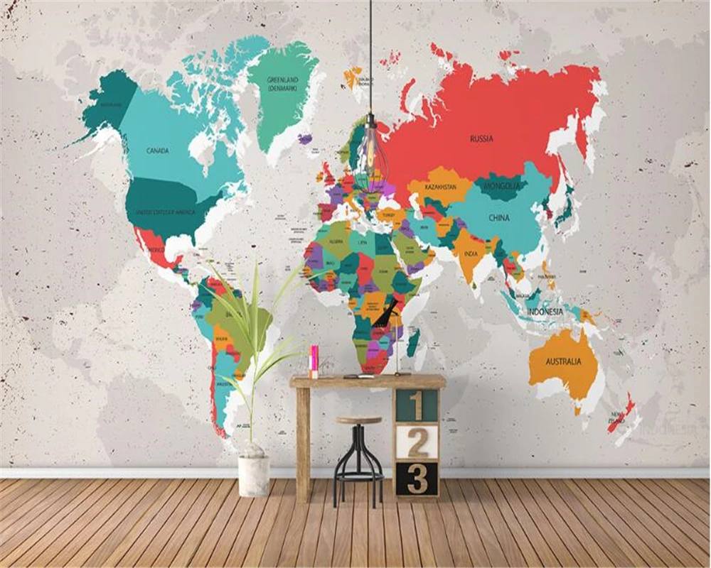 beibehang Custom fashion simple American retro wallpapers for living room mottled color map background stereo wall paper behang
beibehang Custom fashion simple American retro wallpapers for living room mottled color map background stereo wall paper behang