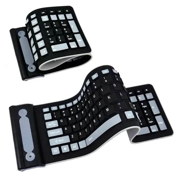 2.4Ghz wireless and soft silicone keyboard folding waterproof 109 keys with numeric keypad | Компьютеры и офис