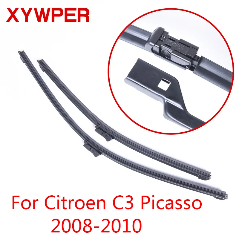 

Щетки стеклоочистителя XYWPER для Citroen C3 Picasso 2008 2009 2010, автомобильные аксессуары, мягкие резиновые щетки стеклоочистителя