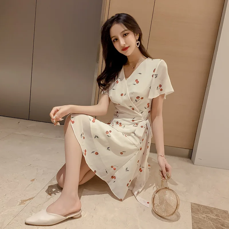 Large Size Modis Summer Chiffon Dress with Sashes Women A-line Mini Fashion Slim Print Cherry Casual Ladies Dresses Vestidos
Large Size Modis Summer Chiffon Dress with Sashes Women A-line Mini Fashion Slim Print Cherry Casual Ladies Dresses Vestidos