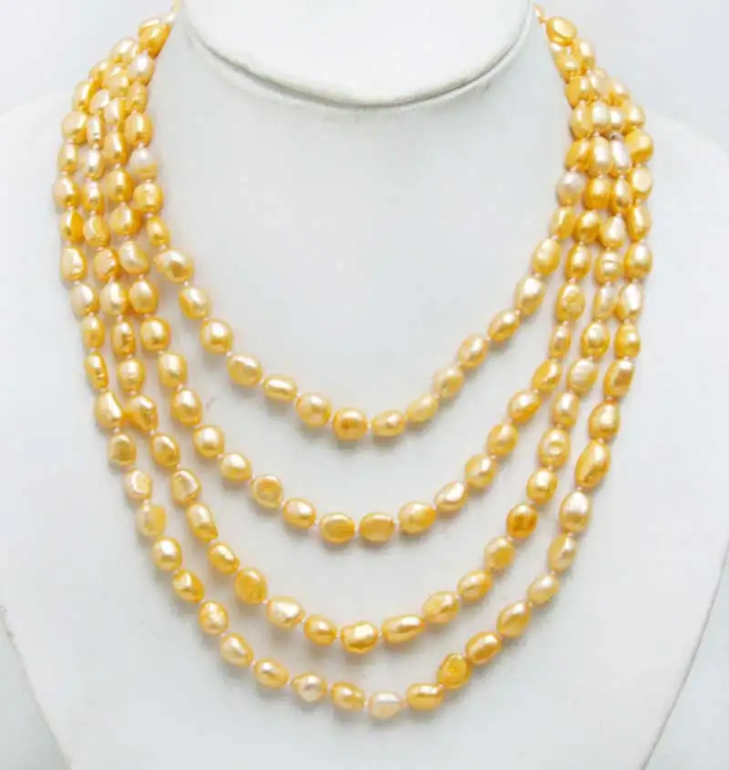qingmos 80'' Women Trendy Orange Pearl Necklace with Baroque 7-9mm Natural Freshwater pearl-nec6450 whole/retail Free shipping
qingmos 80'' Women Trendy Orange Pearl Necklace with Baroque 7-9mm Natural Freshwater pearl-nec6450 whole/retail Free shipping