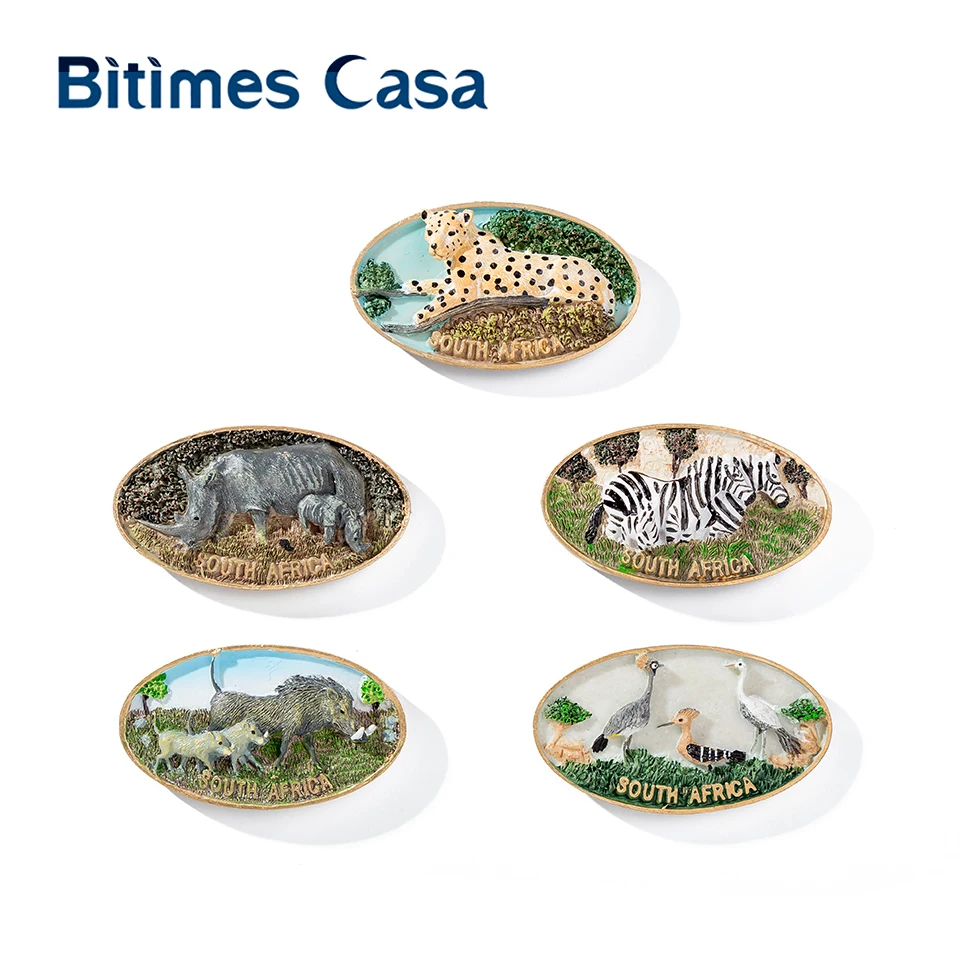 Bitimes 5 шт./лот 3D магниты на холодильник в виде диких животных дорожные сувениры