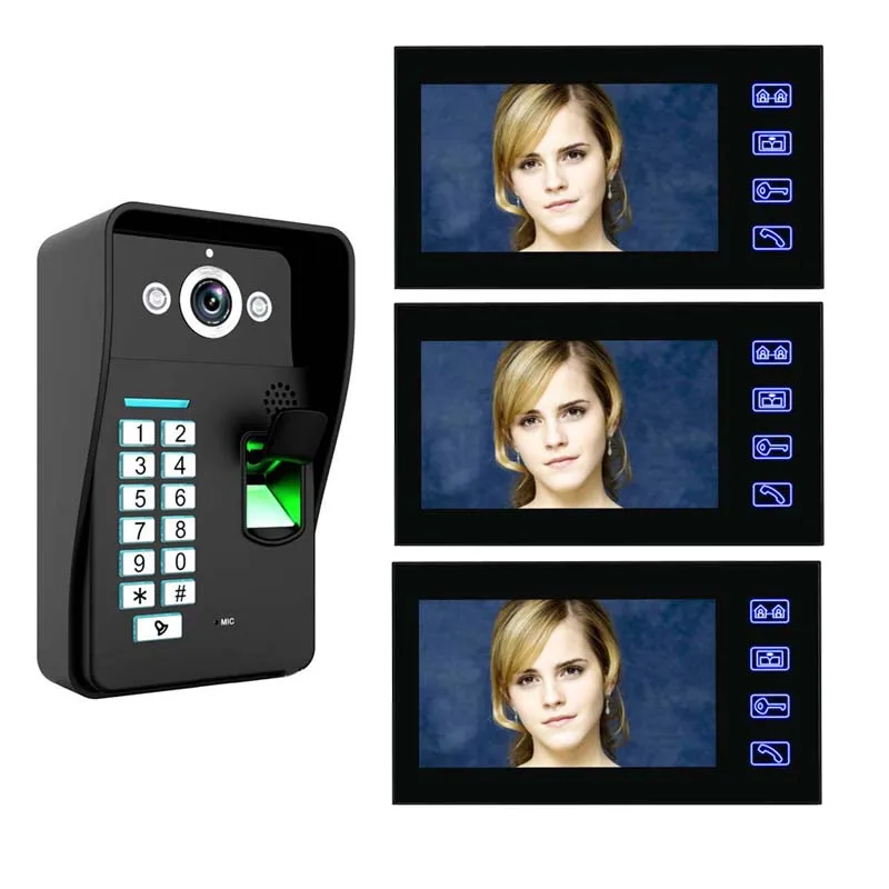 New Item Top quality Luxury 7" video door phone with 1000TVLine HD IR camera , Password ,Fingerprint and ID card unlock 1V3
New Item Top quality Luxury 7" video door phone with 1000TVLine HD IR camera , Password ,Fingerprint and ID card unlock 1V3