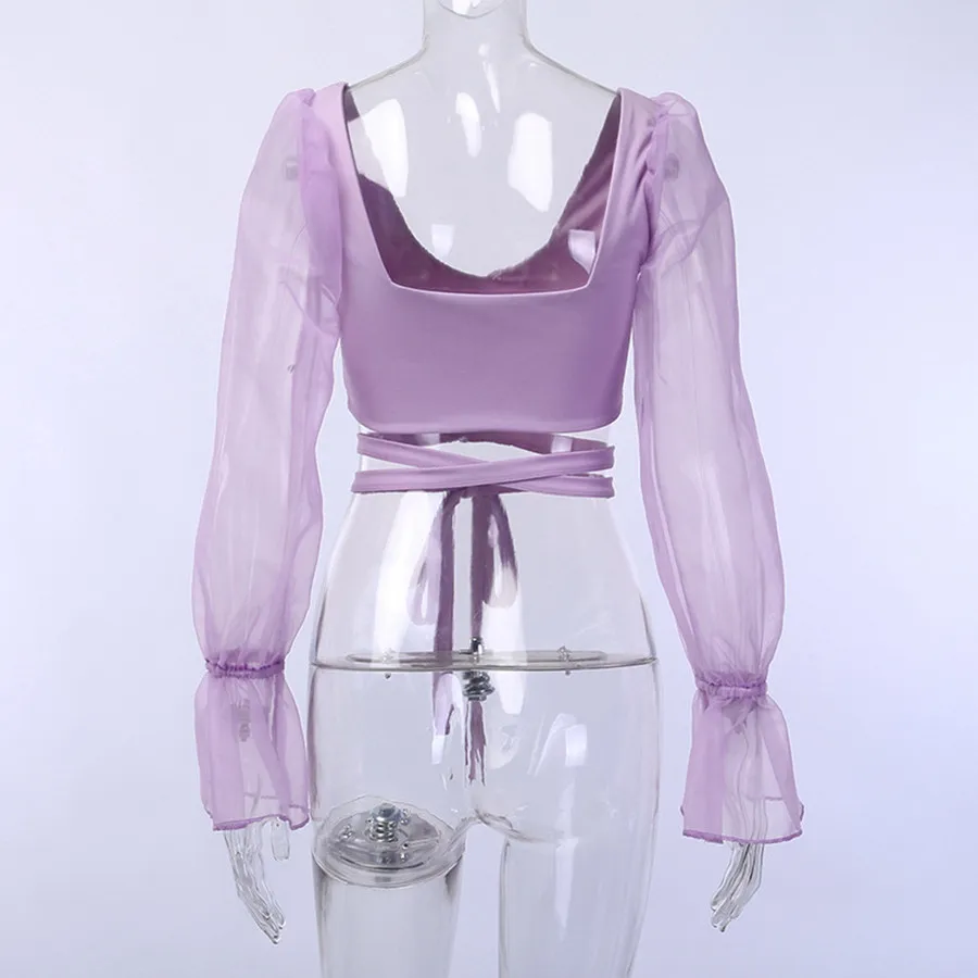 V-Neck Mesh Patchwotk Puff Sleeve Crop Tops 2019 Summer Women Fashion Party Bandage Tops Tees Sexy Streetwear Female T shirts
V-Neck Mesh Patchwotk Puff Sleeve Crop Tops 2019 Summer Women Fashion Party Bandage Tops Tees Sexy Streetwear Female T shirts