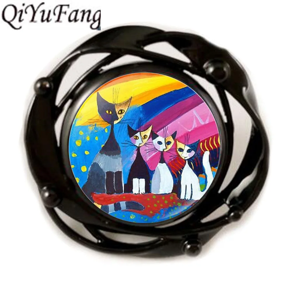 QiYuFang Fashion Flower Black Ring Pendant Rosina Wachtmeister Cats Rings Men Women Jewelry Children Gift Friend Free Shipping
QiYuFang Fashion Flower Black Ring Pendant Rosina Wachtmeister Cats Rings Men Women Jewelry Children Gift Friend Free Shipping