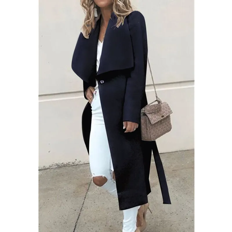 2019 Long Sleeve Woolen Loose casual Coat Woman Autumn Overcoat Fashion Lapel Single Buckle Solid Colour Coats
2019 Long Sleeve Woolen Loose casual Coat Woman Autumn Overcoat Fashion Lapel Single Buckle Solid Colour Coats