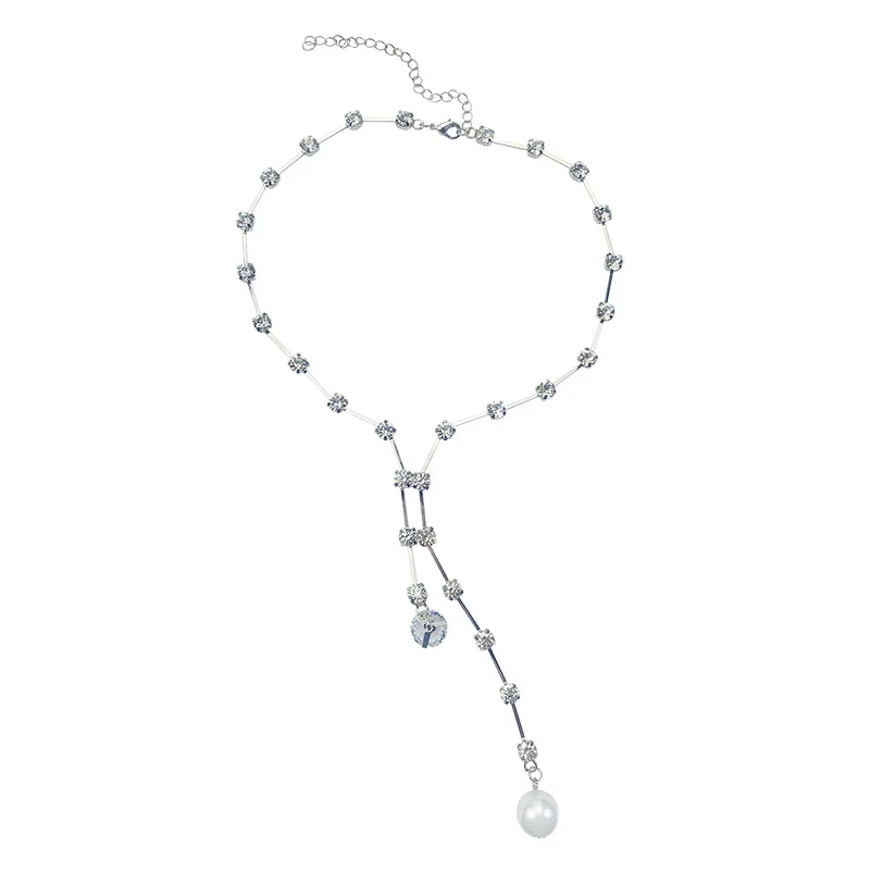Trendy Rhinestone Choker Necklace for Women Pearl Pendant Crystal Long Choker Chain Necklace Collares Chocker Party Jewelry
Trendy Rhinestone Choker Necklace for Women Pearl Pendant Crystal Long Choker Chain Necklace Collares Chocker Party Jewelry