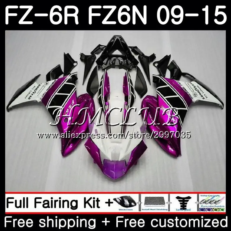 Корпус для YAMAHA FZ6N FZ 6R 2009 2010 2011 2012 2013 2014 2015 22h c. 2 FZ6 R FZ6R 09 10 11 12 13 14 15 обтекатель розово