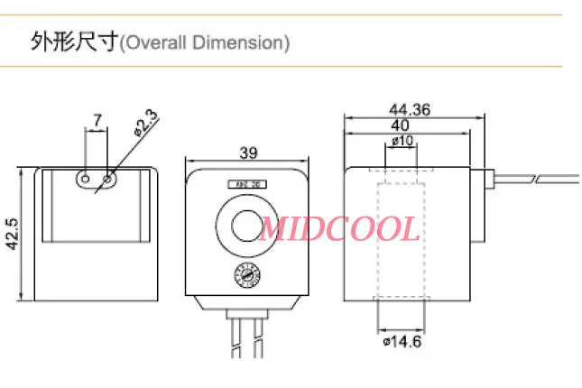 pneumatic gas water oil valve solenoid coil 220V AC wire lead type inner hole diameter 10mm high 42.5mm
pneumatic gas water oil valve solenoid coil 220V AC wire lead type inner hole diameter 10mm high 42.5mm