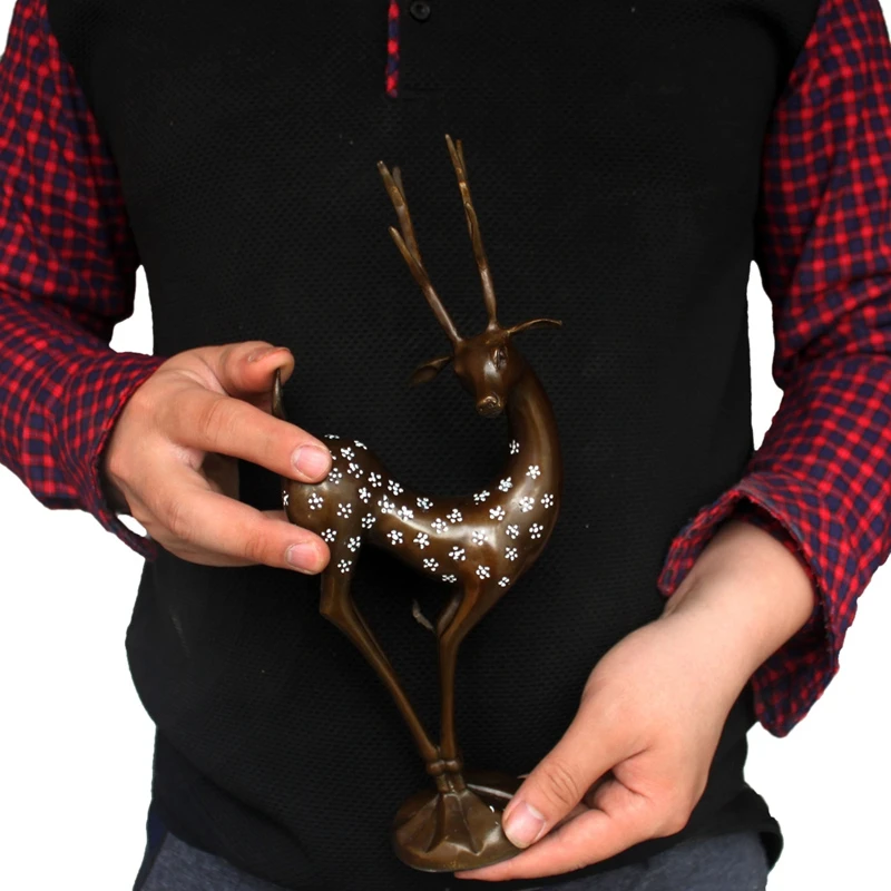A large ornaments Chinese ornaments sika deer deer Home Furnishing handicraft ornaments decoration copper
A large ornaments Chinese ornaments sika deer deer Home Furnishing handicraft ornaments decoration copper