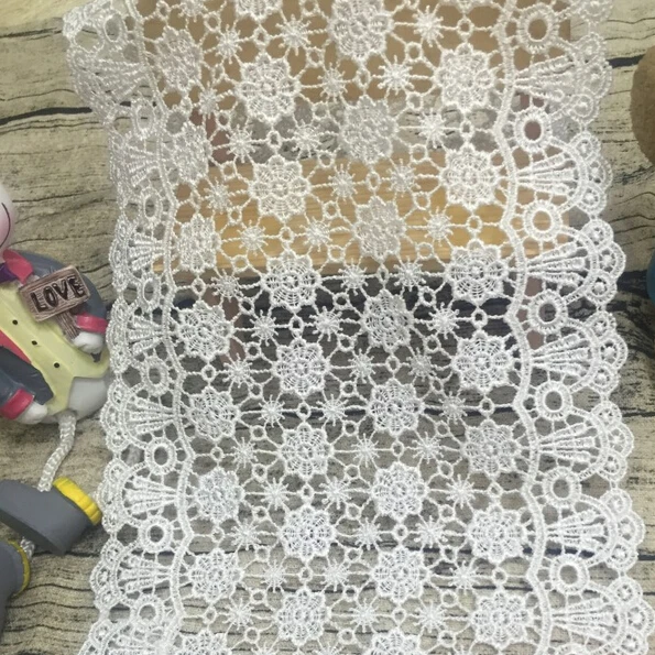 5Yards Newest 16.5cm White African Cord Embroidery Lace Appliques Water Soluble Black Lace Trim DIY Sewing Garment Accessories
5Yards Newest 16.5cm White African Cord Embroidery Lace Appliques Water Soluble Black Lace Trim DIY Sewing Garment Accessories