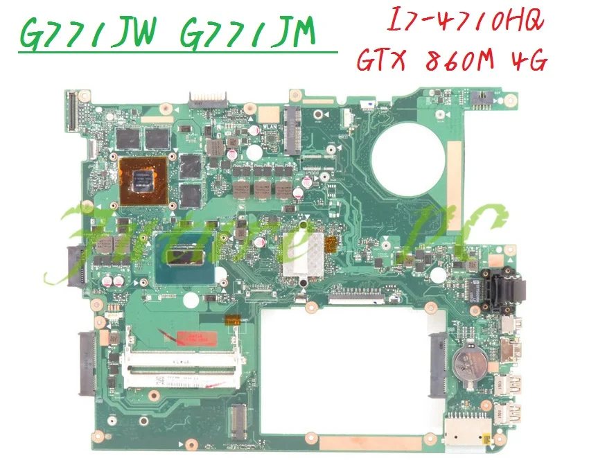 JOUTNDLN для Asus G771J G771JW G771JM материнская плата ноутбука HM87 w/I7 4710HQ и GTX 860M 4G тест на