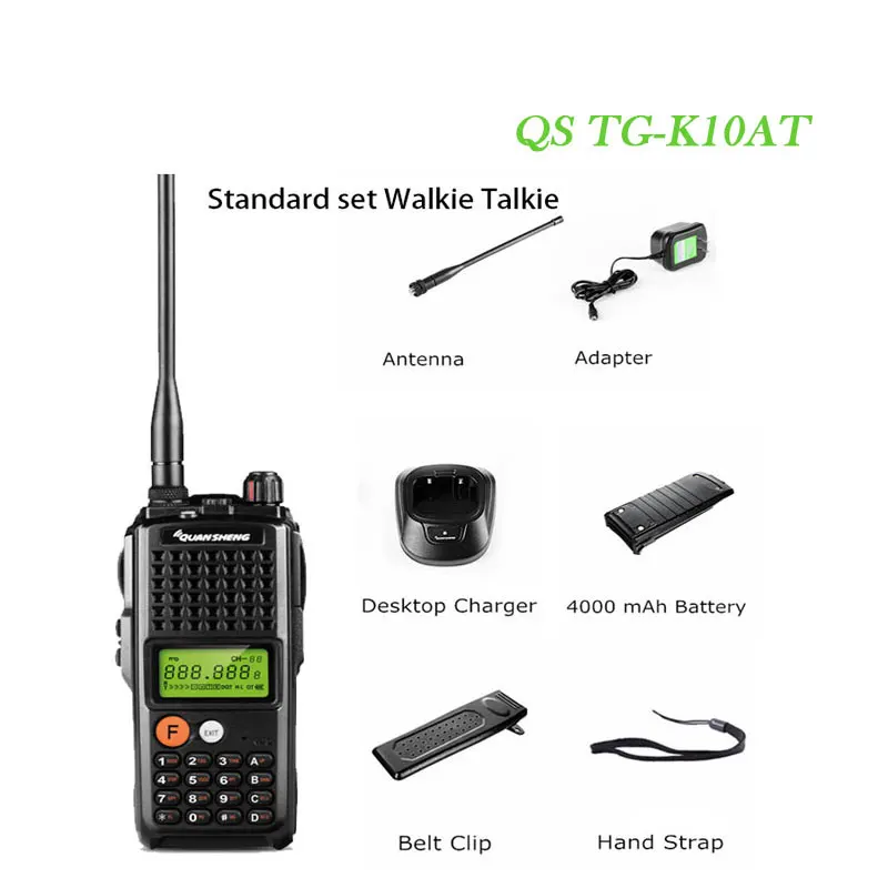 2pcs FM Two-way Radio Comunicador QuanSheng Portable Walkie Talkier TG-K10AT 10KM
2pcs FM Two-way Radio Comunicador QuanSheng Portable Walkie Talkier TG-K10AT 10KM
