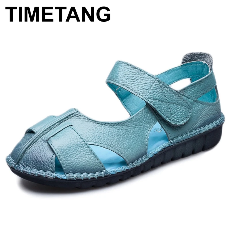 TIMETANG 2018 Summer Genuine Leather Handmade Mother Sandals Soft bottom Casual Woman shoes Fashion Cut-Outs Flat Women's Sandal
TIMETANG 2018 Summer Genuine Leather Handmade Mother Sandals Soft bottom Casual Woman shoes Fashion Cut-Outs Flat Women's Sandal