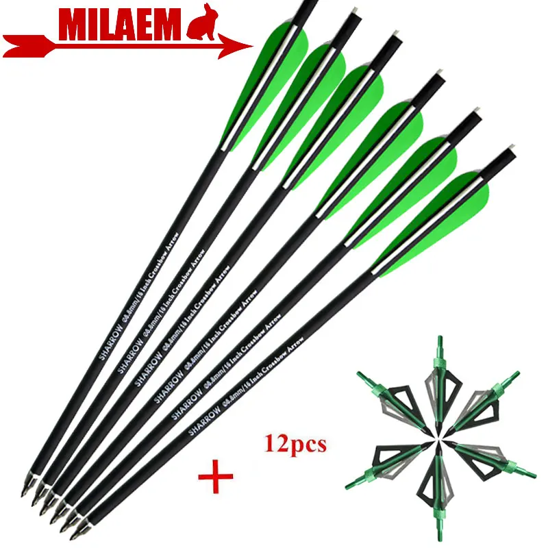 12pcs 16inch Archery Crossbow Bolts Arrow Carbon Arrow Replaceable Blade Broadhead Rubber Vanes OD8.8mm Shooting Accessories
12pcs 16inch Archery Crossbow Bolts Arrow Carbon Arrow Replaceable Blade Broadhead Rubber Vanes OD8.8mm Shooting Accessories