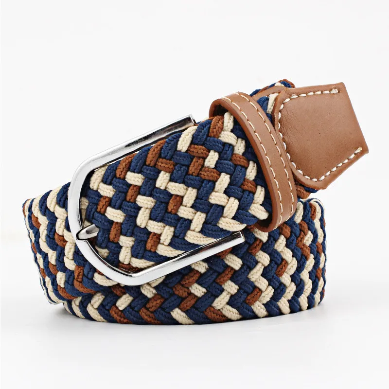 Hot Sale Men Womens Casual Knitted Pin Buckle Belt Woven Canvas Elastic Stretch Belts Plain Webbing Metal Buckle Belt
Hot Sale Men Womens Casual Knitted Pin Buckle Belt Woven Canvas Elastic Stretch Belts Plain Webbing Metal Buckle Belt
