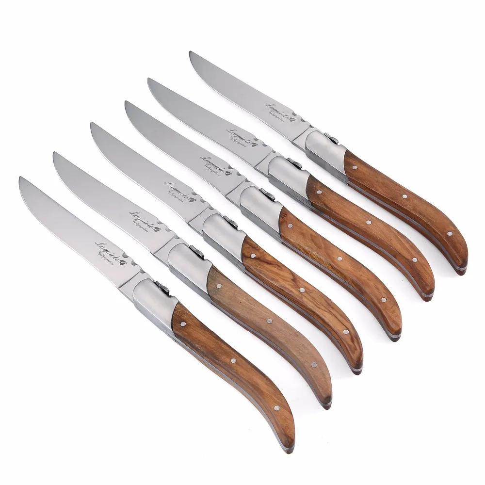 6/8/10pcs Laguiole Steak knives Olive Wood Handle Dinner Knifes 8.25'' Stainless steel Table Knife Restaurant Western Dinnerware
6/8/10pcs Laguiole Steak knives Olive Wood Handle Dinner Knifes 8.25'' Stainless steel Table Knife Restaurant Western Dinnerware