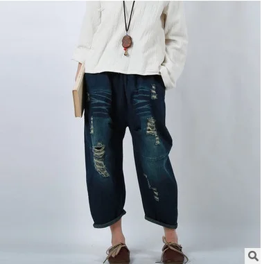 Product release in the spring of 2016, the original design loose big yards leisure women cowboy wide leg pants
Product release in the spring of 2016, the original design loose big yards leisure women cowboy wide leg pants