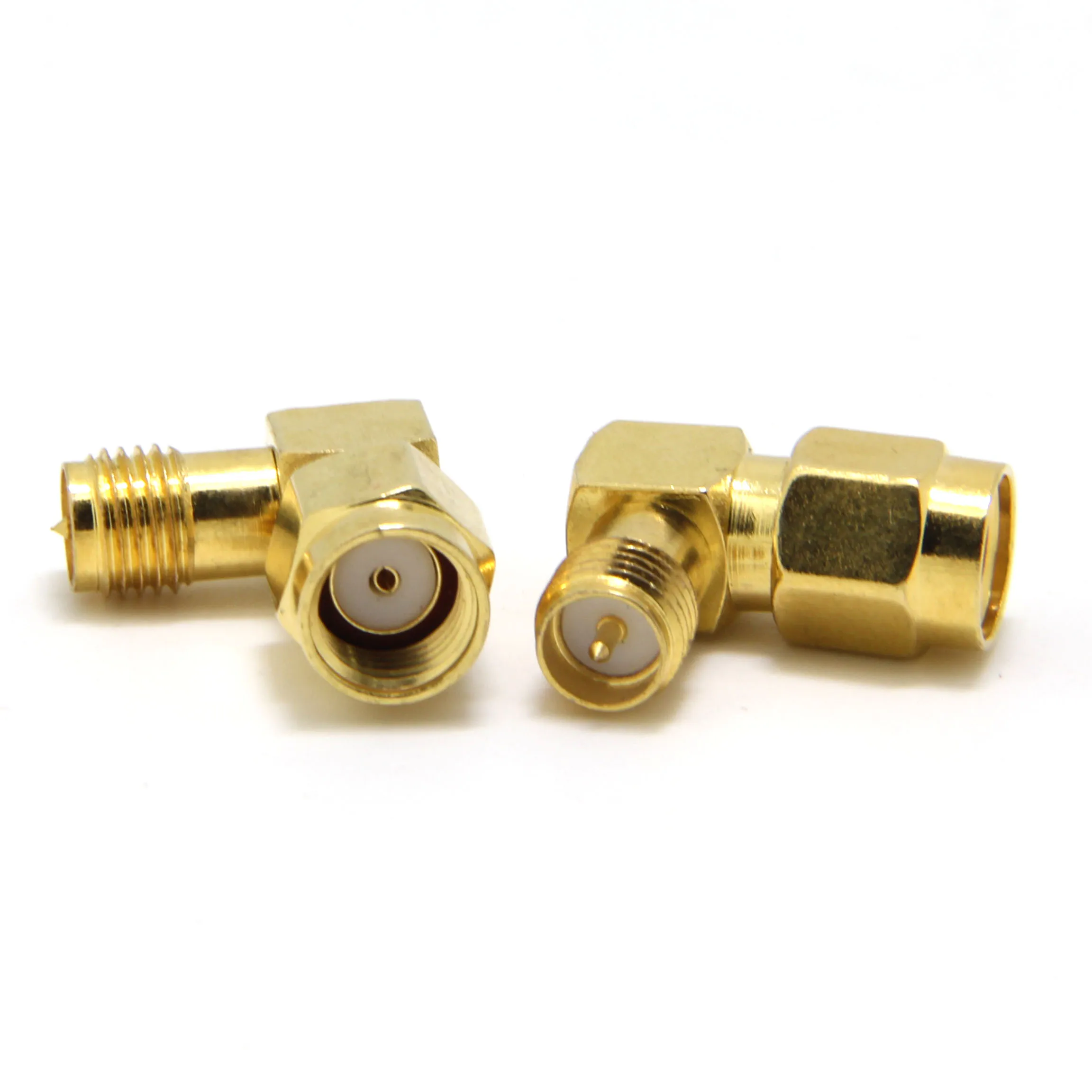 Reverse Polarity RP-SMA Male to RP-SMA Female Right Angle 90-Degree RF Coaxial Adapter Connector
Reverse Polarity RP-SMA Male to RP-SMA Female Right Angle 90-Degree RF Coaxial Adapter Connector