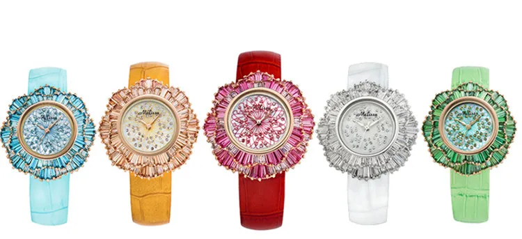 Exaggerated Designer MELISSA Floral Watches Luxury Full Crystals Women Wrist watch Japan Quartz Relogios Feminino Montre MP513A 
Exaggerated Designer MELISSA Floral Watches Luxury Full Crystals Women Wrist watch Japan Quartz Relogios Feminino Montre MP513A