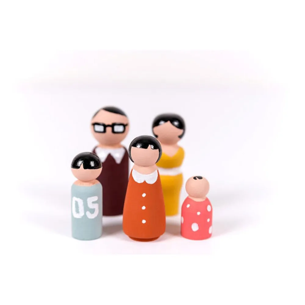 5Pcs Wooden DIY Crafts Peg Dolls Family DIY Crafts Cake Topper Kid's Printed Decoration Creative DIY Wood A40
5Pcs Wooden DIY Crafts Peg Dolls Family DIY Crafts Cake Topper Kid's Printed Decoration Creative DIY Wood A40