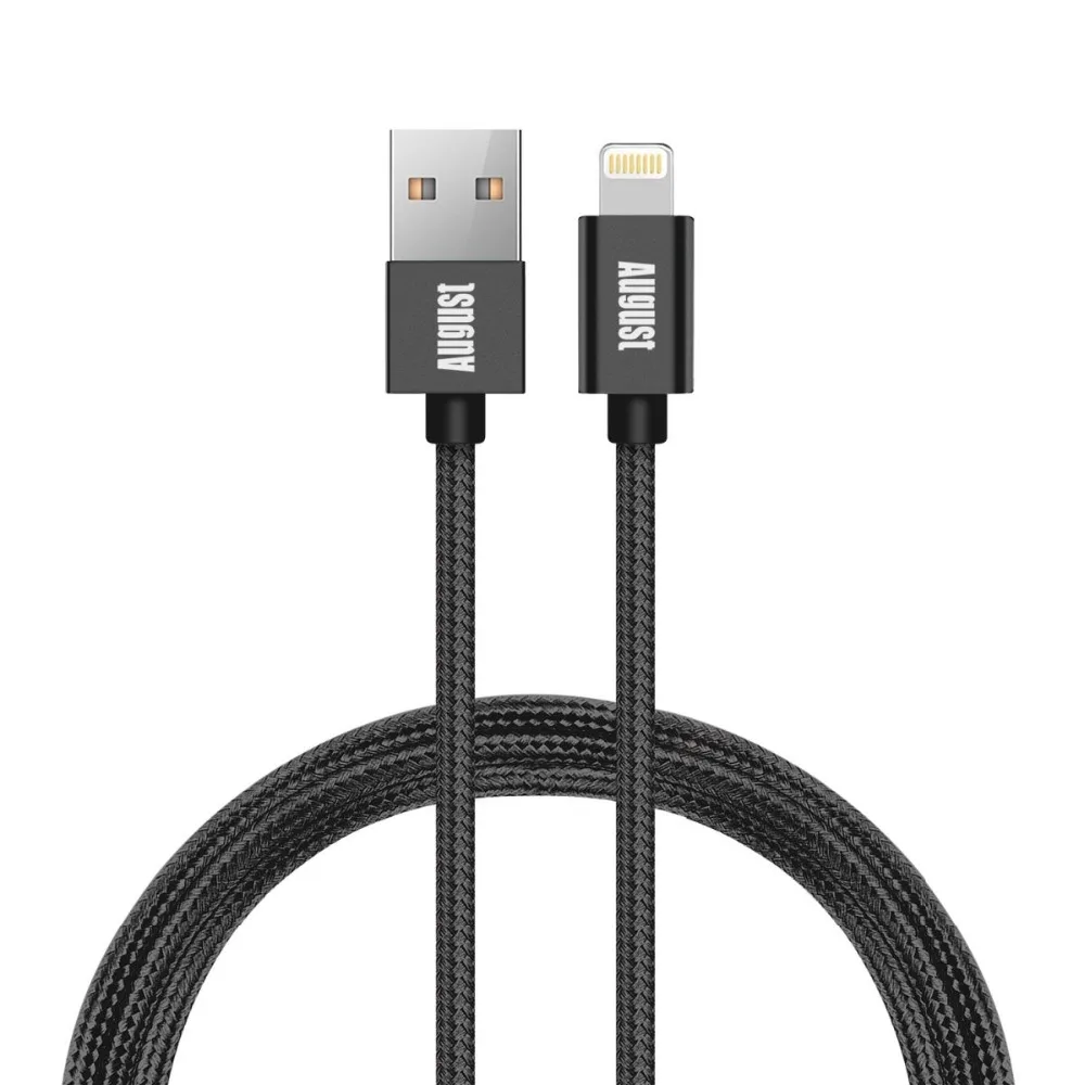 August TC11 Cable TC11 to USB A Cable 3.3 Feet/1 Meter (Black) for Apple MFi Certified for iPhone X/8/8 Plus/7/7 Plus
August TC11 Cable TC11 to USB A Cable 3.3 Feet/1 Meter (Black) for Apple MFi Certified for iPhone X/8/8 Plus/7/7 Plus