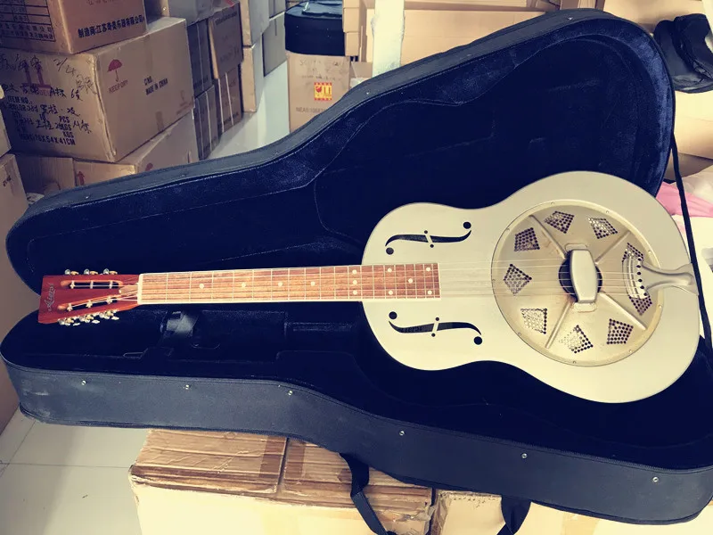 Aiersi Brand Vintage Dirty Finish Metal Body Duolian Resonator Guitar With Free Guitar Case and Strap
Aiersi Brand Vintage Dirty Finish Metal Body Duolian Resonator Guitar With Free Guitar Case and Strap