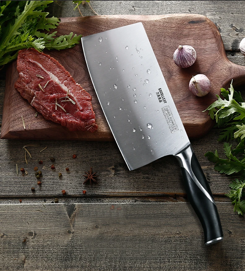 Superior Quality Chinese Professional Meat Cleaver Very sharp Chopping 7Cr17 Stainless Steel Kitchen Knife With ABS Handl - 8"
Superior Quality Chinese Professional Meat Cleaver Very sharp Chopping 7Cr17 Stainless Steel Kitchen Knife With ABS Handl - 8"