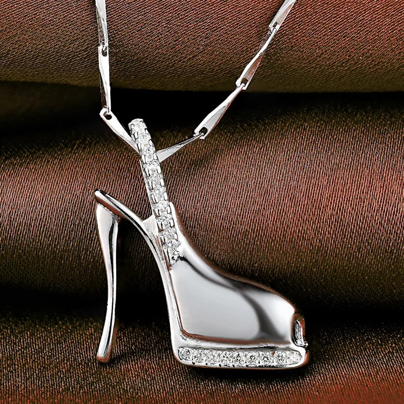 LIAMTING New Arrival Women's 925 Sterling Silver High Heeled Shoes Pendant Necklaces Solid Silver Shoes Charms Necklaces VA011
LIAMTING New Arrival Women's 925 Sterling Silver High Heeled Shoes Pendant Necklaces Solid Silver Shoes Charms Necklaces VA011