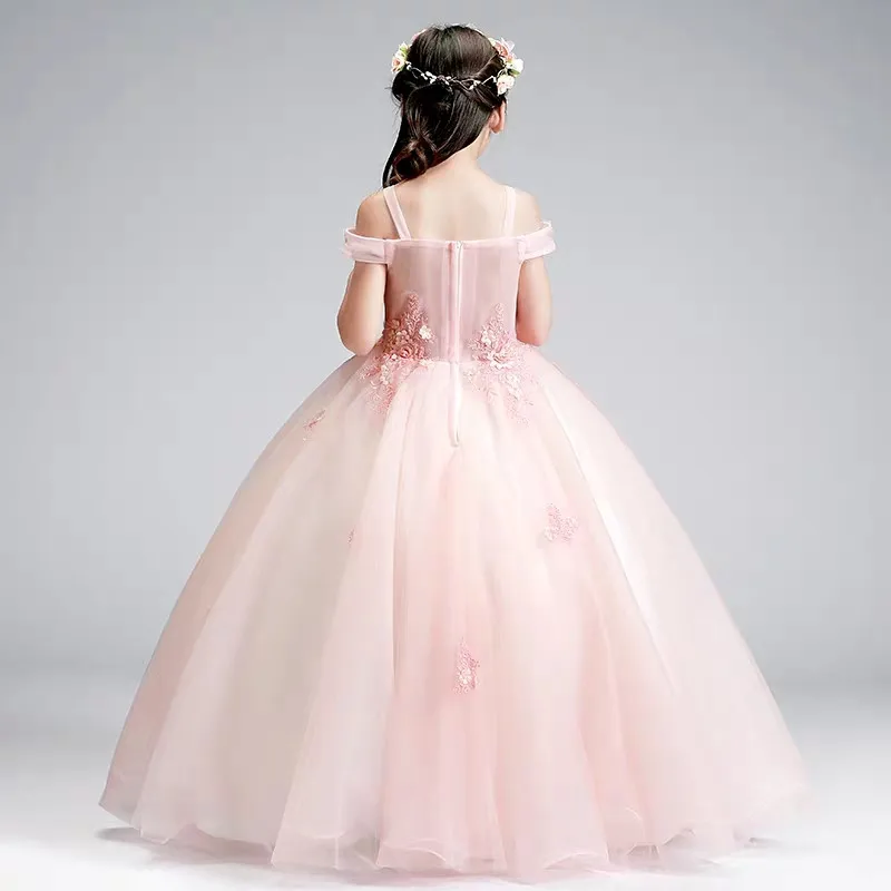 2019 Summer Spring Children Girls Luxury Appliques Flowers Shoulderless Birthday Evening Party Dress Kids Teens Piano Host Dress
2019 Summer Spring Children Girls Luxury Appliques Flowers Shoulderless Birthday Evening Party Dress Kids Teens Piano Host Dress