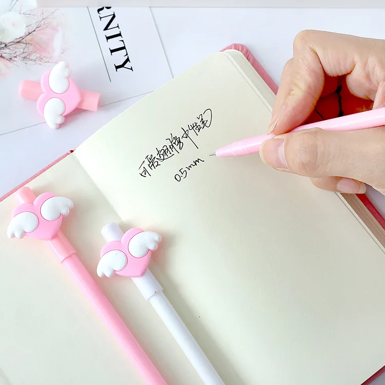 30 Pcs Korean Stationery Lovely Wings Love Neutral Pen Gel Cartoon Student Writing Tool Black Signature Pen 0.5 School Supplies
30 Pcs Korean Stationery Lovely Wings Love Neutral Pen Gel Cartoon Student Writing Tool Black Signature Pen 0.5 School Supplies