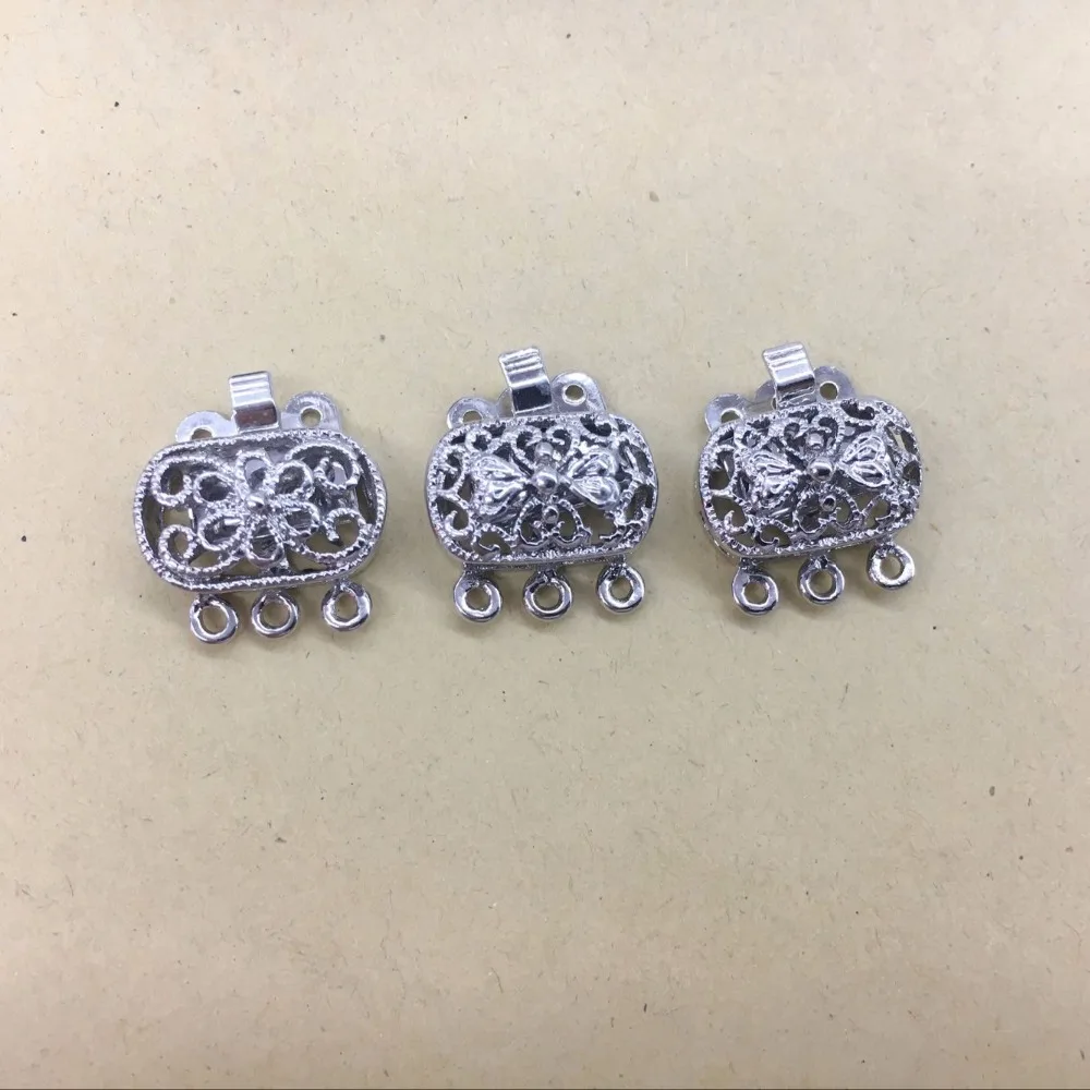 Three-row metal buckle fastener for metal 50PCS accessories necklace silver plate bracelet processing parts jewelry production
Three-row metal buckle fastener for metal 50PCS accessories necklace silver plate bracelet processing parts jewelry production