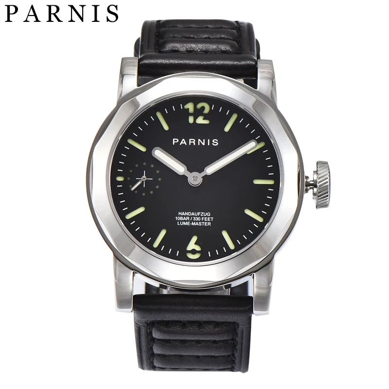 New Parnis 43mm Silver Case Mechanical Hand Wind Watch Men Sapphire Crystal Luminous Leather Strap Waterproof Men's Watches Gift
New Parnis 43mm Silver Case Mechanical Hand Wind Watch Men Sapphire Crystal Luminous Leather Strap Waterproof Men's Watches Gift