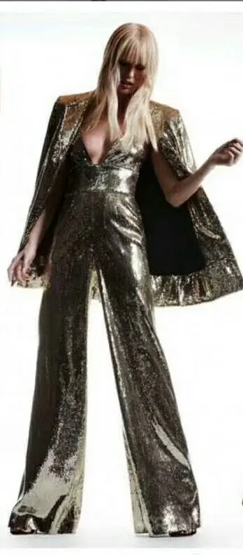 2019 NEW Women sequined two-piece V-neck Spaghetti Strap jumpsuits Bodycon Celebrity evening Party Bandage Jumpsuits
2019 NEW Women sequined two-piece V-neck Spaghetti Strap jumpsuits Bodycon Celebrity evening Party Bandage Jumpsuits