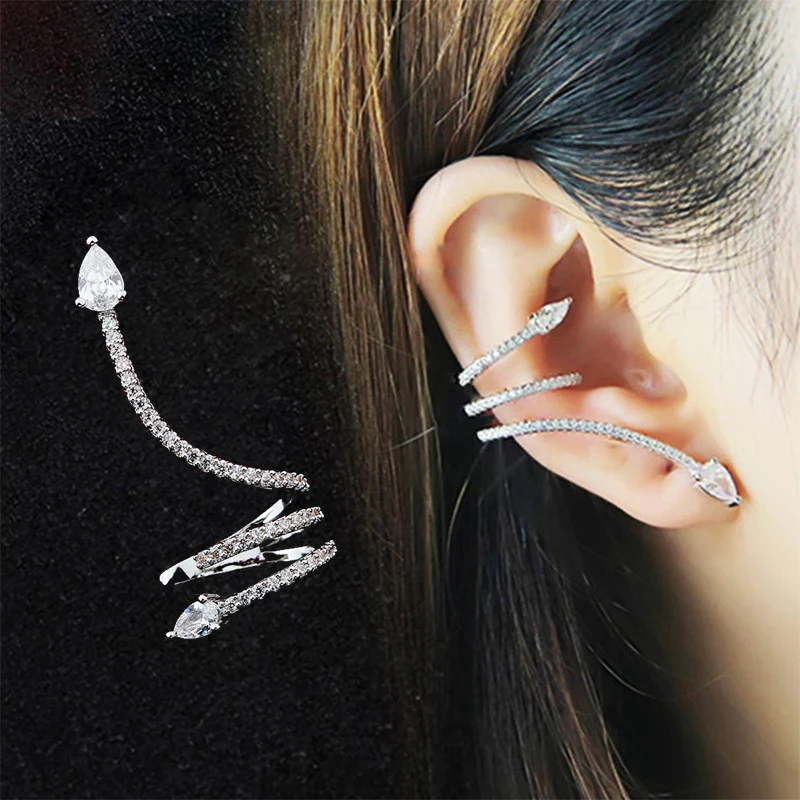 1pc High Quality Cubic Zirconia Crystal Snake Stud Earrings Cuff for Ear Bone CZ Stone Women Female Anti Allergic Party Jewelry
1pc High Quality Cubic Zirconia Crystal Snake Stud Earrings Cuff for Ear Bone CZ Stone Women Female Anti Allergic Party Jewelry
