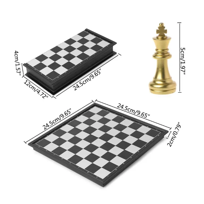 OOTDTY Portable Chess Folding Magnetic Plastic Chessboard Board Game For Kids And Adult Folding Chess
OOTDTY Portable Chess Folding Magnetic Plastic Chessboard Board Game For Kids And Adult Folding Chess