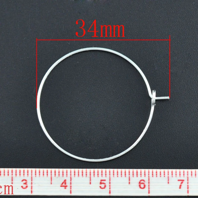 DoreenBeads Fashion Jewelry Findings Zinc Based Alloy Wine Glass Charm Hoops Circle Ring Silver Plated 3.4cm x 3cm, 100 PCs
DoreenBeads Fashion Jewelry Findings Zinc Based Alloy Wine Glass Charm Hoops Circle Ring Silver Plated 3.4cm x 3cm, 100 PCs