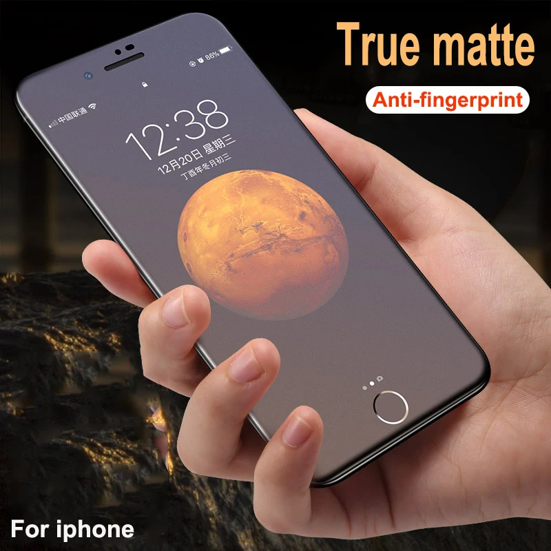 Матовое стекло для iphone 7 8 Plus 6 XR закаленное твердостью 9h Iphone X XS Max Защитное 6s