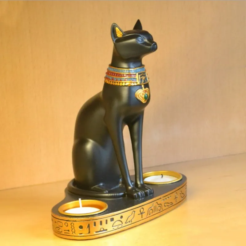 Resin Ancient Egyptian Cat Candle Holder Crafts Candlestick Romantic Dinner Candle Holder Home Table Wedding Cafe Bar Decor
Resin Ancient Egyptian Cat Candle Holder Crafts Candlestick Romantic Dinner Candle Holder Home Table Wedding Cafe Bar Decor