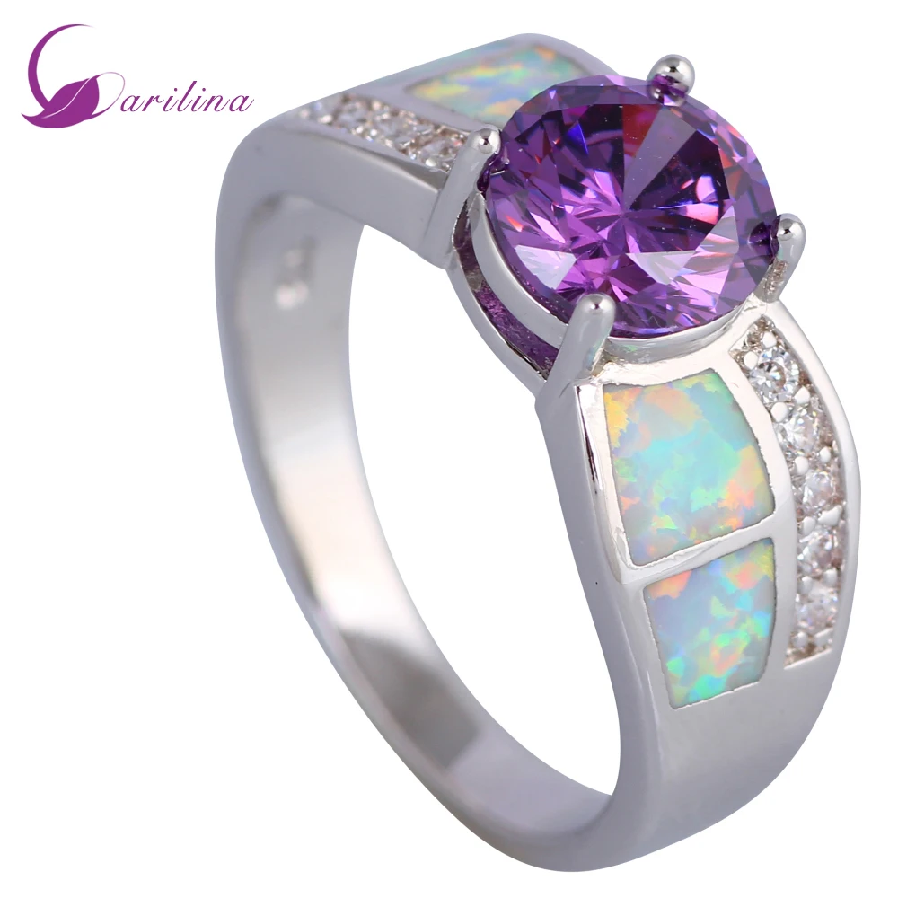 Jewelry wedding rings Party Jewelry Purple crystal Rings for women White Fire Opal Silver Color jewelry R496
Jewelry wedding rings Party Jewelry Purple crystal Rings for women White Fire Opal Silver Color jewelry R496