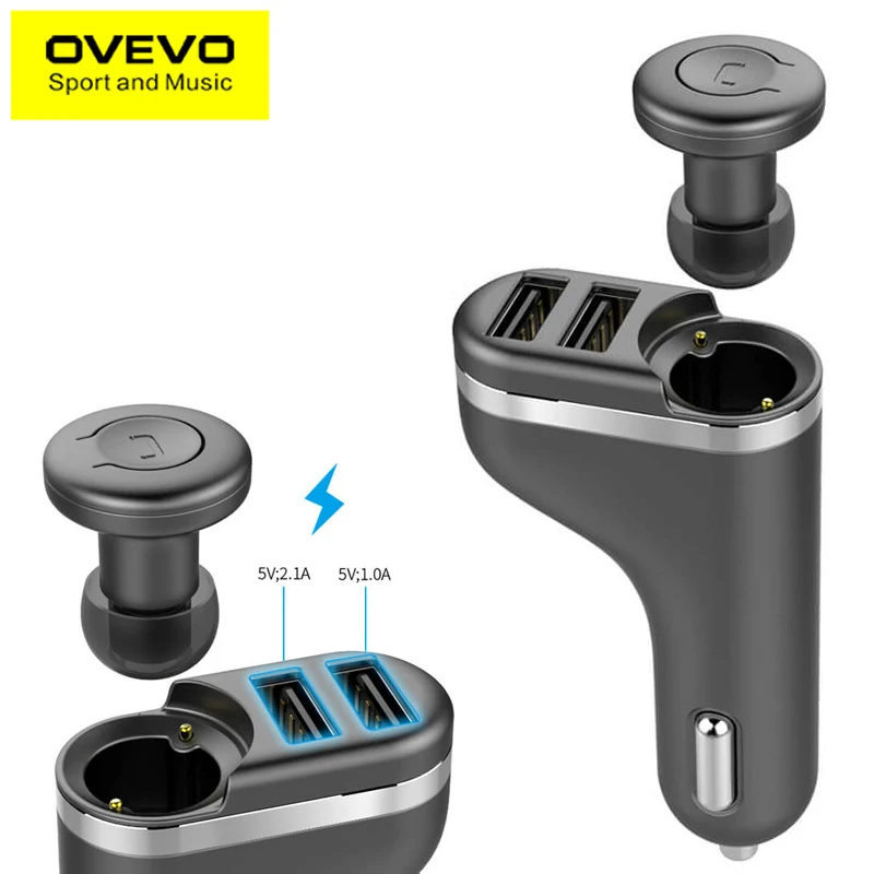Ovevo Q15 Bluetooth автомобиля Зарядное устройство стерео гарнитура Беспроводной